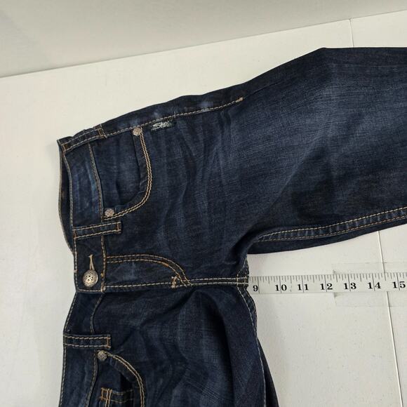 Silver Jeans Aiko Mid capri size 30x22 womens denim dark wash 6458 - Picture 7 of 11